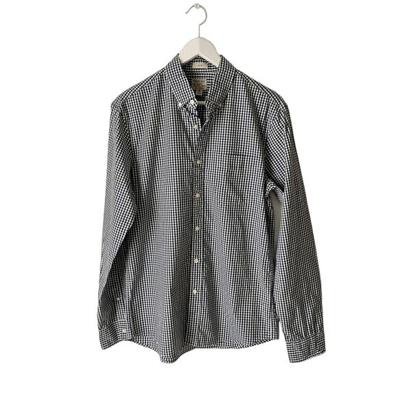 J. Crew Other - J. Crew Navy And White Gingham Shirt Slim Medium